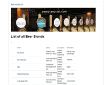 Tablet Screenshot of beerbrandslist.com